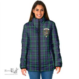 Scottish Graham of Menteith Clan Crest Tartan Padded Jacket with Family Crest - Tartan Plaid Jacket ScotsTee Shop - Tartan Plaid - scotstee.com