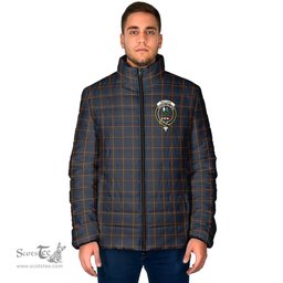 Scottish MacLaine of Lochbuie Hunting Clan Crest Tartan Padded Jacket with Family Crest - Tartan Plaid Jacket ScotsTee Shop - Tartan Plaid - scotstee.com