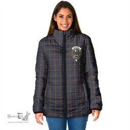 Scottish MacLaine of Lochbuie Hunting Clan Crest Tartan Padded Jacket with Family Crest - Tartan Plaid Jacket ScotsTee Shop - Tartan Plaid - scotstee.com