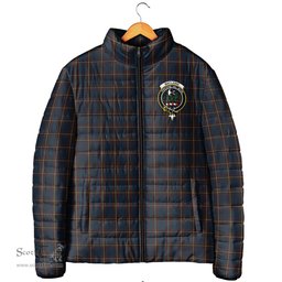 Scottish MacLaine of Lochbuie Hunting Clan Crest Tartan Padded Jacket with Family Crest - Tartan Plaid Jacket ScotsTee Shop - Tartan Plaid - scotstee.com