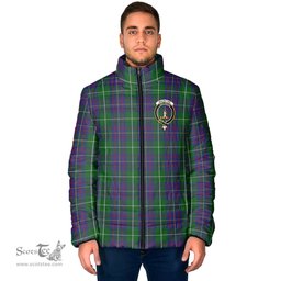 Scottish MacIntyre Inglis Clan Crest Tartan Padded Jacket with Family Crest - Tartan Plaid Jacket ScotsTee Shop - Tartan Plaid - scotstee.com