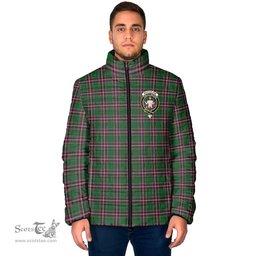 Scottish MacFarlane Hunting Clan Crest Tartan Padded Jacket with Family Crest - Tartan Plaid Jacket ScotsTee Shop - Tartan Plaid - scotstee.com