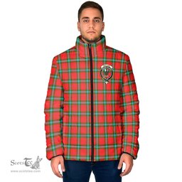 Scottish MacLaine of Loch Buie Clan Crest Tartan Padded Jacket with Family Crest - Tartan Plaid Jacket ScotsTee Shop - Tartan Plaid - scotstee.com