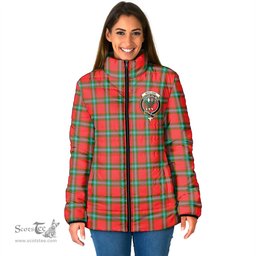 Scottish MacLaine of Loch Buie Clan Crest Tartan Padded Jacket with Family Crest - Tartan Plaid Jacket ScotsTee Shop - Tartan Plaid - scotstee.com