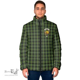 Scottish MacIver Hunting Clan Crest Tartan Padded Jacket with Family Crest - Tartan Plaid Jacket ScotsTee Shop - Tartan Plaid - scotstee.com