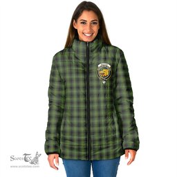 Scottish MacIver Hunting Clan Crest Tartan Padded Jacket with Family Crest - Tartan Plaid Jacket ScotsTee Shop - Tartan Plaid - scotstee.com