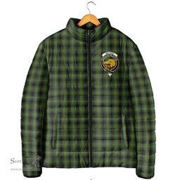 Scottish MacIver Hunting Clan Crest Tartan Padded Jacket with Family Crest - Tartan Plaid Jacket ScotsTee Shop - Tartan Plaid - scotstee.com