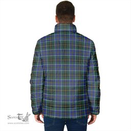 Scottish MacInnes Modern Clan Crest Tartan Padded Jacket with Family Crest - Tartan Plaid Jacket ScotsTee Shop - Tartan Plaid - scotstee.com