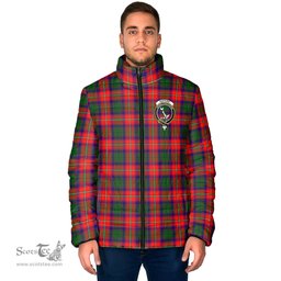 Scottish Hopkirk Clan Crest Tartan Padded Jacket with Family Crest - Tartan Plaid Jacket ScotsTee Shop - Tartan Plaid - scotstee.com