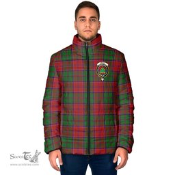 Scottish Grant Clan Crest Tartan Padded Jacket with Family Crest - Tartan Plaid Jacket ScotsTee Shop - Tartan Plaid - scotstee.com
