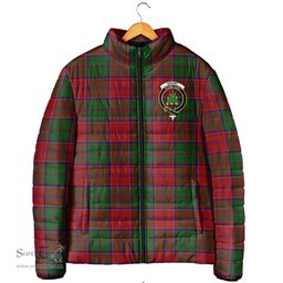 Scottish Grant Clan Crest Tartan Padded Jacket with Family Crest - Tartan Plaid Jacket ScotsTee Shop - Tartan Plaid - scotstee.com