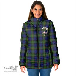 Scottish Jamieson Clan Crest Tartan Padded Jacket with Family Crest - Tartan Plaid Jacket ScotsTee Shop - Tartan Plaid - scotstee.com