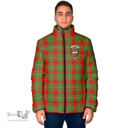 Scottish Grierson Clan Crest Tartan Padded Jacket with Family Crest - Tartan Plaid Jacket ScotsTee Shop - Tartan Plaid - scotstee.com