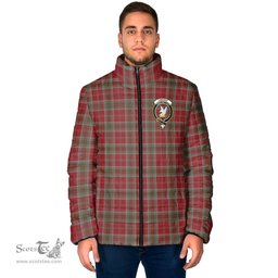 Scottish Lindsay Weathered Clan Crest Tartan Padded Jacket with Family Crest - Tartan Plaid Jacket ScotsTee Shop - Tartan Plaid - scotstee.com