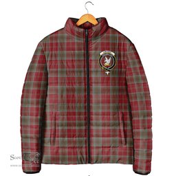 Scottish Lindsay Weathered Clan Crest Tartan Padded Jacket with Family Crest - Tartan Plaid Jacket ScotsTee Shop - Tartan Plaid - scotstee.com