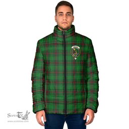 Scottish Kinloch Clan Crest Tartan Padded Jacket with Family Crest - Tartan Plaid Jacket ScotsTee Shop - Tartan Plaid - scotstee.com