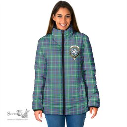 Scottish Inglis Ancient Clan Crest Tartan Padded Jacket with Family Crest - Tartan Plaid Jacket ScotsTee Shop - Tartan Plaid - scotstee.com