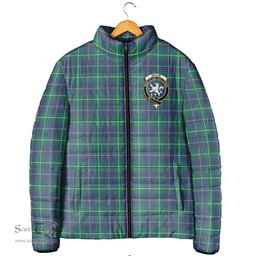 Scottish Inglis Ancient Clan Crest Tartan Padded Jacket with Family Crest - Tartan Plaid Jacket ScotsTee Shop - Tartan Plaid - scotstee.com