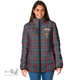 Scottish Gordon Red Clan Crest Tartan Padded Jacket with Family Crest - Tartan Plaid Jacket ScotsTee Shop - Tartan Plaid - scotstee.com