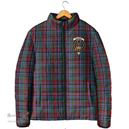 Scottish Gordon Red Clan Crest Tartan Padded Jacket with Family Crest - Tartan Plaid Jacket ScotsTee Shop - Tartan Plaid - scotstee.com