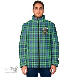 Scottish Graham of Montrose Ancient Clan Crest Tartan Padded Jacket with Family Crest - Tartan Plaid Jacket ScotsTee Shop - Tartan Plaid - scotstee.com