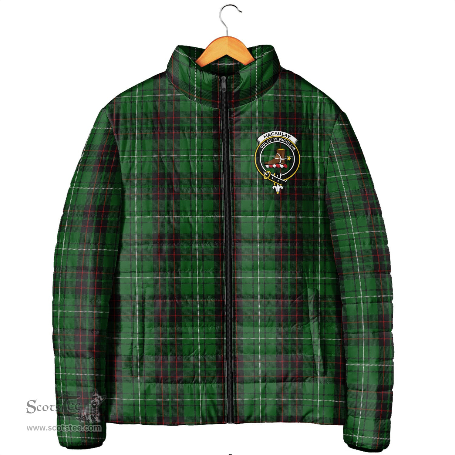 Scottish MacAulay of Lewis Clan Crest Tartan Padded Jacket with Family Crest - Tartan Plaid Jacket ScotsTee Shop - Tartan Plaid - scotstee.com