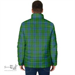 Scottish Johnstone-Johnston Clan Crest Tartan Padded Jacket with Family Crest - Tartan Plaid Jacket ScotsTee Shop - Tartan Plaid - scotstee.com