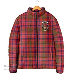 Scottish Lumsden Modern Clan Crest Tartan Padded Jacket with Family Crest - Tartan Plaid Jacket ScotsTee Shop - Tartan Plaid - scotstee.com