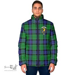 Scottish Haldane Clan Crest Tartan Padded Jacket with Family Crest - Tartan Plaid Jacket ScotsTee Shop - Tartan Plaid - scotstee.com