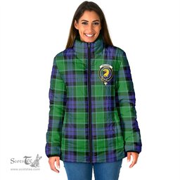 Scottish Haldane Clan Crest Tartan Padded Jacket with Family Crest - Tartan Plaid Jacket ScotsTee Shop - Tartan Plaid - scotstee.com