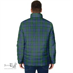 Scottish Hamilton Hunting Clan Crest Tartan Padded Jacket with Family Crest - Tartan Plaid Jacket ScotsTee Shop - Tartan Plaid - scotstee.com