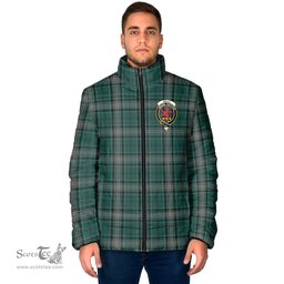 Scottish Kelly of Sleat Hunting Clan Crest Tartan Padded Jacket with Family Crest - Tartan Plaid Jacket ScotsTee Shop - Tartan Plaid - scotstee.com