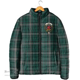 Scottish Kelly of Sleat Hunting Clan Crest Tartan Padded Jacket with Family Crest - Tartan Plaid Jacket ScotsTee Shop - Tartan Plaid - scotstee.com