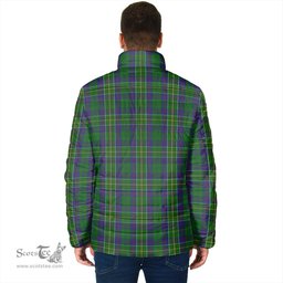 Scottish Hunter of Hunterston Clan Crest Tartan Padded Jacket with Family Crest - Tartan Plaid Jacket ScotsTee Shop - Tartan Plaid - scotstee.com