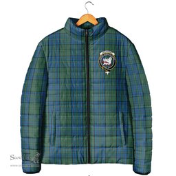 Scottish Lockhart Clan Crest Tartan Padded Jacket with Family Crest - Tartan Plaid Jacket ScotsTee Shop - Tartan Plaid - scotstee.com