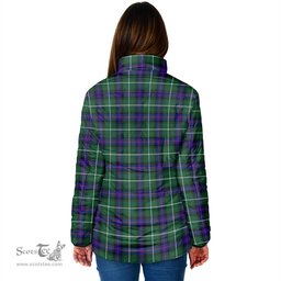Scottish MacDonald of the Isles Hunting Modern Clan Crest Tartan Padded Jacket with Family Crest - Tartan Plaid Jacket ScotsTee Shop - Tartan Plaid - scotstee.com