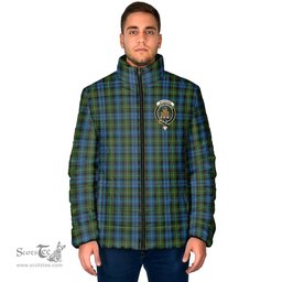 Scottish MacKenzie Clan Crest Tartan Padded Jacket with Family Crest - Tartan Plaid Jacket ScotsTee Shop - Tartan Plaid - scotstee.com