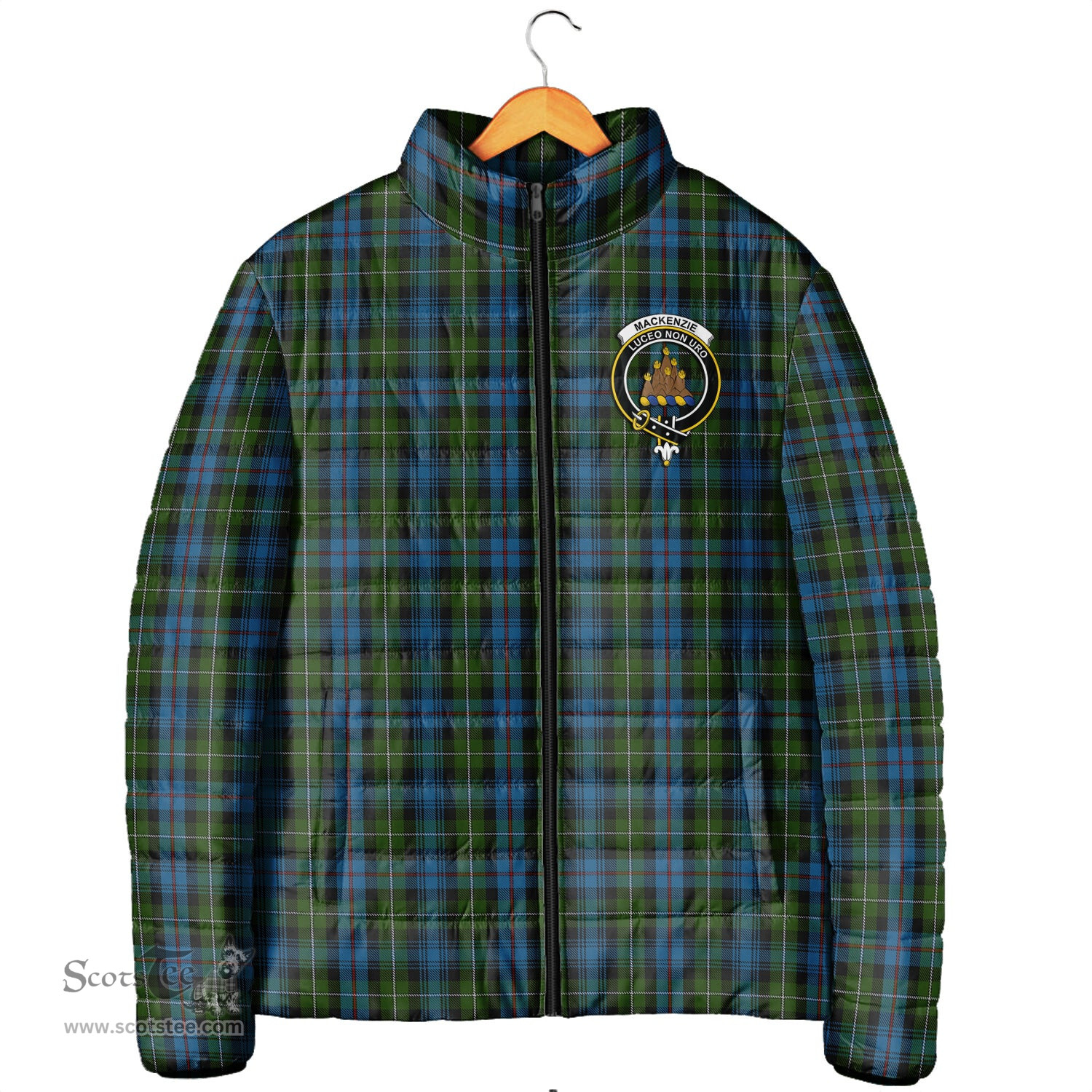 Scottish MacKenzie Clan Crest Tartan Padded Jacket with Family Crest - Tartan Plaid Jacket ScotsTee Shop - Tartan Plaid - scotstee.com