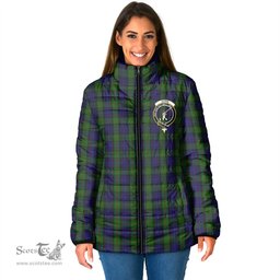 Scottish Gunn Clan Crest Tartan Padded Jacket with Family Crest - Tartan Plaid Jacket ScotsTee Shop - Tartan Plaid - scotstee.com