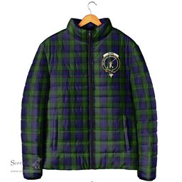 Scottish Gunn Clan Crest Tartan Padded Jacket with Family Crest - Tartan Plaid Jacket ScotsTee Shop - Tartan Plaid - scotstee.com