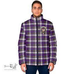 Scottish MacDonald Dress Modern Clan Crest Tartan Padded Jacket with Family Crest - Tartan Plaid Jacket ScotsTee Shop - Tartan Plaid - scotstee.com