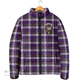 Scottish MacDonald Dress Modern Clan Crest Tartan Padded Jacket with Family Crest - Tartan Plaid Jacket ScotsTee Shop - Tartan Plaid - scotstee.com