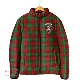 Scottish Lennox Clan Crest Tartan Padded Jacket with Family Crest - Tartan Plaid Jacket ScotsTee Shop - Tartan Plaid - scotstee.com