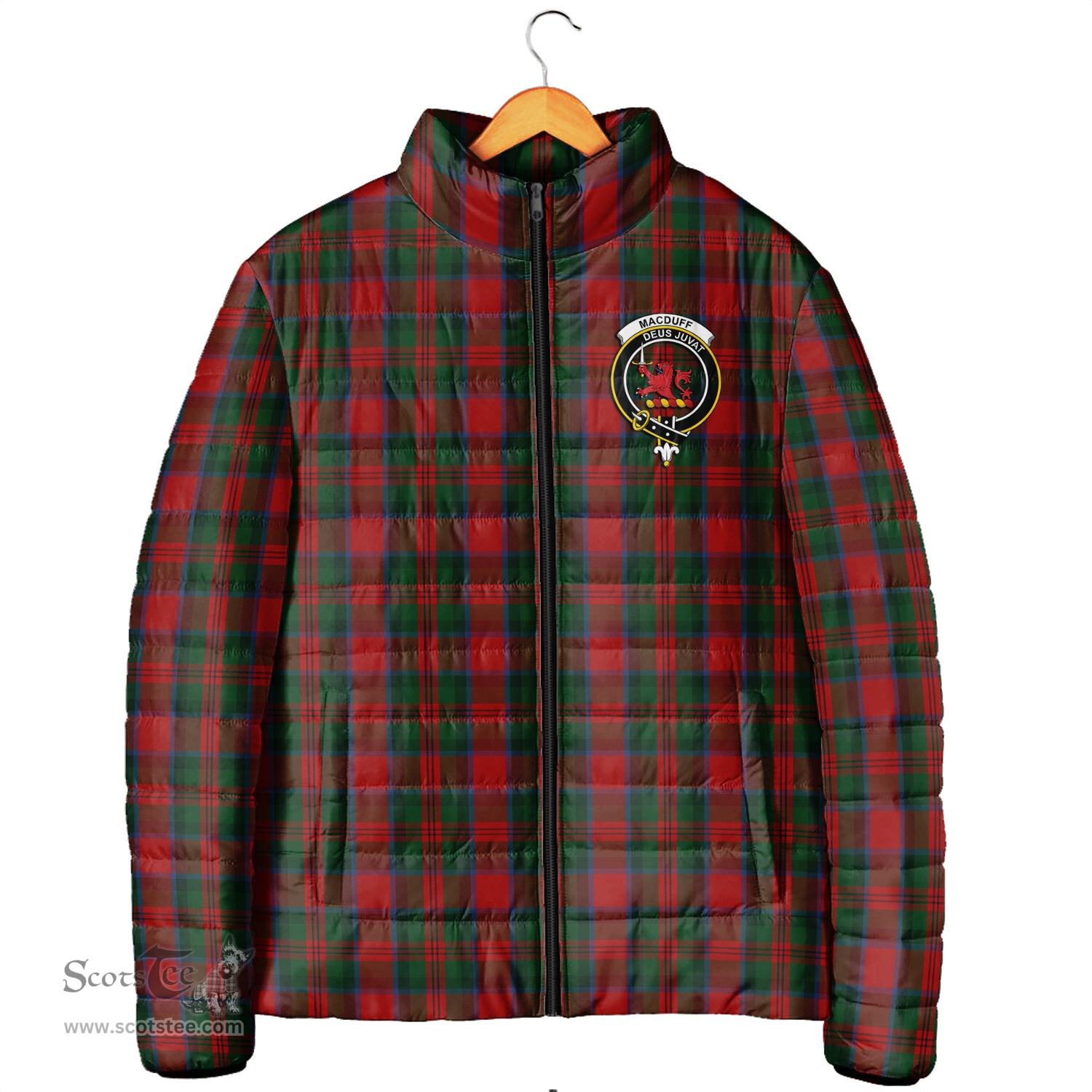 Scottish MacDuff Clan Crest Tartan Padded Jacket with Family Crest - Tartan Plaid Jacket ScotsTee Shop - Tartan Plaid - scotstee.com