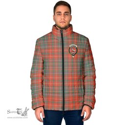 Scottish MacDougall Ancient Clan Crest Tartan Padded Jacket with Family Crest - Tartan Plaid Jacket ScotsTee Shop - Tartan Plaid - scotstee.com