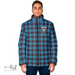 Scottish Home Ancient Clan Crest Tartan Padded Jacket with Family Crest - Tartan Plaid Jacket ScotsTee Shop - Tartan Plaid - scotstee.com
