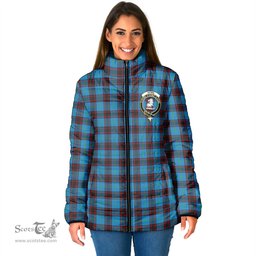 Scottish Home Ancient Clan Crest Tartan Padded Jacket with Family Crest - Tartan Plaid Jacket ScotsTee Shop - Tartan Plaid - scotstee.com