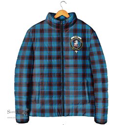 Scottish Home Ancient Clan Crest Tartan Padded Jacket with Family Crest - Tartan Plaid Jacket ScotsTee Shop - Tartan Plaid - scotstee.com