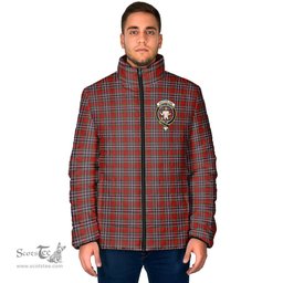 Scottish MacFarlane Red Clan Crest Tartan Padded Jacket with Family Crest - Tartan Plaid Jacket ScotsTee Shop - Tartan Plaid - scotstee.com