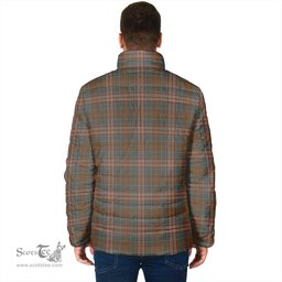 Scottish Kennedy Weathered Clan Crest Tartan Padded Jacket with Family Crest - Tartan Plaid Jacket ScotsTee Shop - Tartan Plaid - scotstee.com